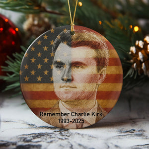 Rest In Peace Charlie Kirk - American Patriot Ceramic Ornament HO82 65998
