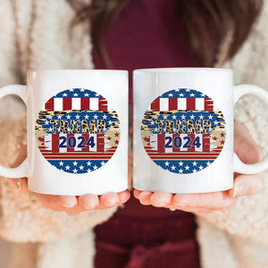 Trump 2024 With Leopard US Flag Mug HO82 62646
