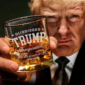 Patriotic Trump Inauguration We’ve Achieved Something Great Engraved Whiskey Glass LM32 65175