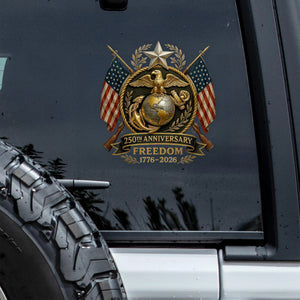 Bald Eagles Guns 250th Anniversary Freedom 1776 - 2026 Car Window Decal Sticker LM32 897761