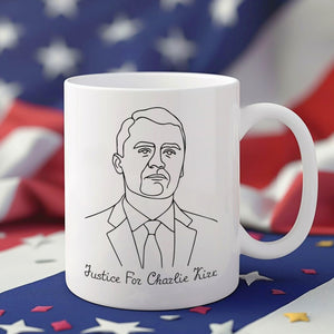 Justice For Charlie Kirk Ideas Are Bulletproof White Mug LM32 65607