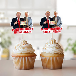 Custom Photo Trump Mom Trump Dad Party Decoration Cupcake Toppers LM32 65333