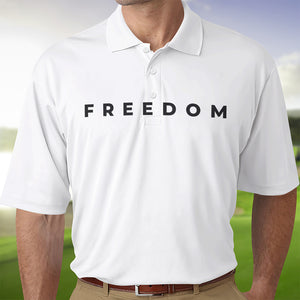 Charlie Kirk Freedom White Polo Shirt HA75 64530