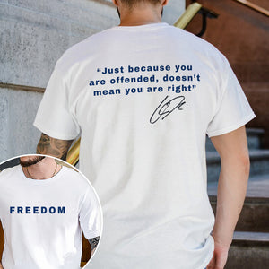FreeDom Charlie Kirk Front And Back Bright Shirt HA75 64604