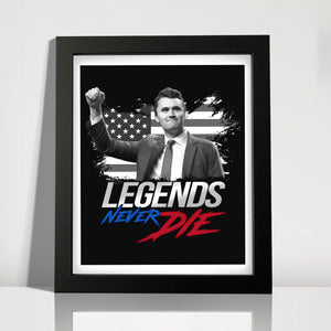 Pray For Charlie Kirk, Legends Never Die, Memorial Picture Frame LM32 65571