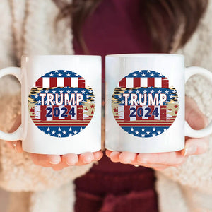 Trump 2024 With Leopard Round Shape Mug HO82 62644
