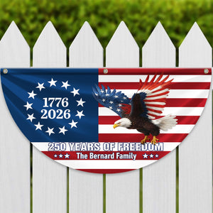 Personalized 250 Years Of Freedom 1776–2026 Eagle Non-Pleated Fan Flag HO82 901306
