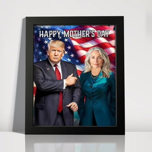 Custom Face Photo With Trump President Picture Frame Gift For Mother's Day, Father's Day HO82 65704