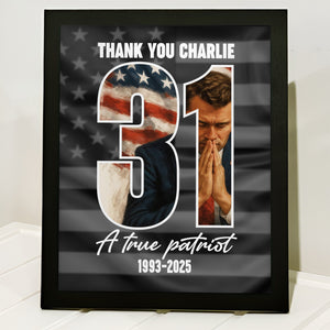 Thank You Charlie Kirk A True Patriot Picture Frame HO82 65988