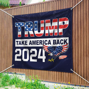 Trump 2024 Take America Back Blue USA Wing Eagle Backdrop TH10 63037
