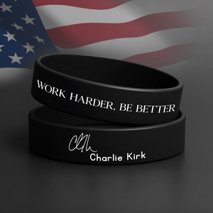 Laser Engraved Silicone Bracelet “FREEDOM” Charlie Kirk Tribute American Flag LM32 65733