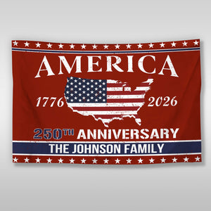 Personalized Family Name America 250th Anniversary Banner House Flag LM32 897163