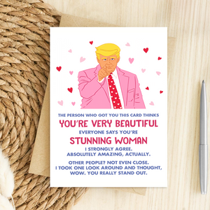 Personalized The Person Who Got You This Card Thinks Trump Thankyou Card LM32 897843