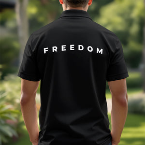 Charlie Kirk Freedom Black Polo Shirt HA75 64500