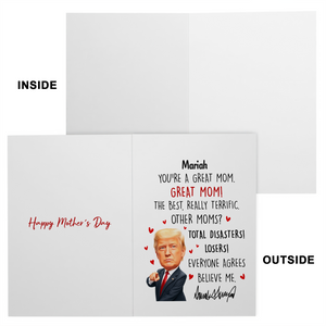 Personalized Gift Funny Donald Trump Mother's Day Thankyou Card LM32 65331