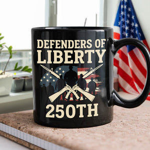 Defenders Of Liberty 250th Anniversary USA Black Mug HA75 897296