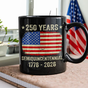 Celebrate 250th Anniversary United States Semiquincentennial Black Mug HO82 894772
