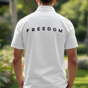 Charlie Kirk Freedom White Polo Shirt HA75 64530