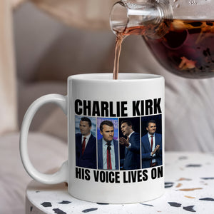 Charlie Kirk His Voice Lives On White Mug HO82 65900