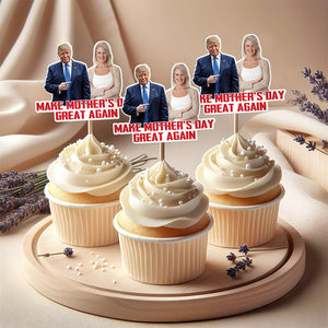 Custom Photo Trump Mom Trump Dad Party Decoration Cupcake Toppers LM32 65333