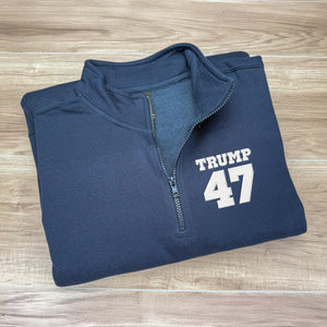 Trump 47 Embroidered Zip Sweater TH10 64625