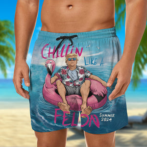 Chillin Like A Felon Summer 2024 Trump President Beach Short DM01 62937