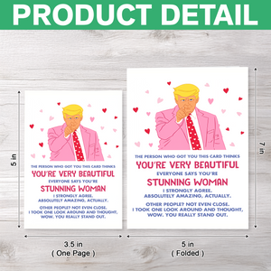 Personalized The Person Who Got You This Card Thinks Trump Thankyou Card LM32 897843
