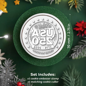 USA 250 Anniversary 1776-2026 United Westand Cookie Stamp HO82 900668