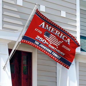 Custom Name 250th Anniversary USA House Flag HO82 901192