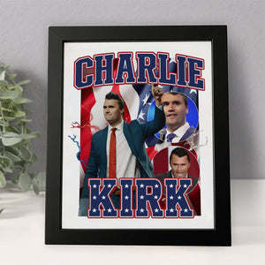 Patriotic Tribute to Charlie Kirk Memorial Picture Frame LM32 65615