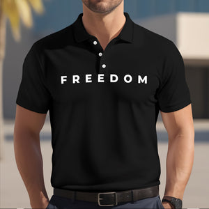 Charlie Kirk Freedom Black Polo Shirt HA75 64500