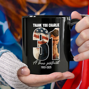 Thank You Charlie Kirk A True Patriot Black Mug HO82 65986