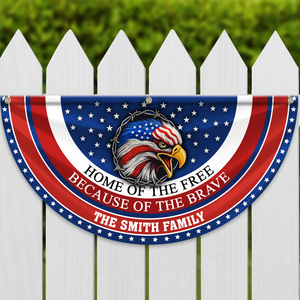 Custom Family Name Home Of The Free Because Of The Brave Non-Pleated Fan Flag CH07 910180