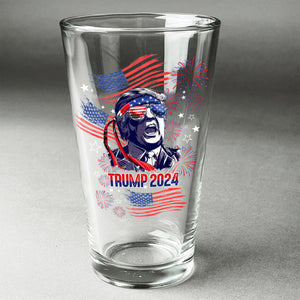 Custom Independence Day American Donald Trump Print Beer Glass N304 62548 HO82