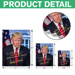 Custom Name President Donald Trump Photo Building Brick Blocks TH10 898877