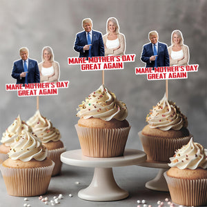 Custom Photo Trump Mom Trump Dad Party Decoration Cupcake Toppers LM32 65333