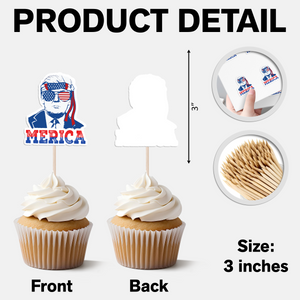 American Trump Independence Day Party Decoration Cupcake Toppers LM32 65339