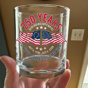 American 250 Years Semiquincentennial – Patriotic Gift 2026 Whiskey Glass LM32 895269