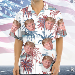 Custom Face Trump Tropical Summer Vibe Hawaii Shirt LM32 65351