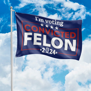 I'm Voting Felon 2024 Independence Day Banner Flag HA75 62736