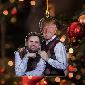 Trump 2024 Ornament, JD Vance Ornament, Trump Vance Brothers 2024 Ornament, Republican Ornament, Ceramic Christmas Tree Decor