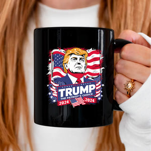 Trump 2024 - The Patriot's Choice Black Mug HA75 62778