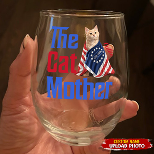 The Dogmother, Dogfather With 250th USA Anniversary Personalized Wine Glass HO82 901216