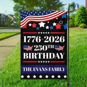 Custom Family Name 250th Anniversary 1776 - 2026 Garden Flag LM32 895155