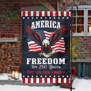 America 250 Years of Freedom Patriotic Eagle Flag Personalized Garden Flag HA75 897350