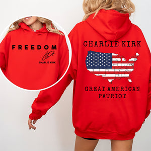 Great America Patriot Charlie Kirk Freedom Back & Front Shirt TH10 64567