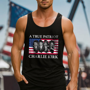 Charlie Kirk Memorial A True Patriot American Flag Tanktop CH07 67454