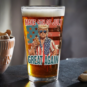 Make 4th Of July Great Again Trump Print Beer Glass HO82 65728