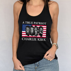 Charlie Kirk Memorial A True Patriot American Flag Tanktop CH07 67454
