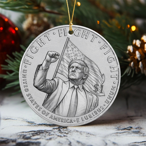 Trump Fight - America 250 Ceramic Ornament Independence Day LM32 65805